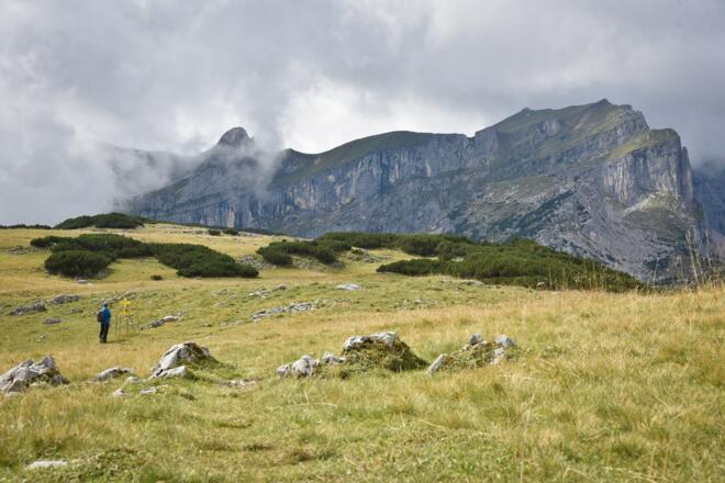 Roßwies - Blick auf den Sagzahn und die Rofanspitze