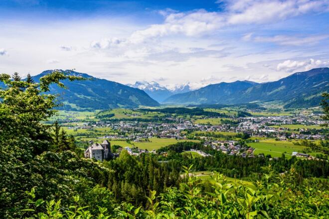 Blick von der Einsiedelei auf Saalfelden