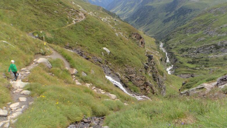 Der Rückweg zur Hütte.