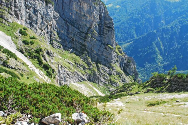 Blick aus dem oberen Finsterriegelkar zum Zottigen Hebenkas