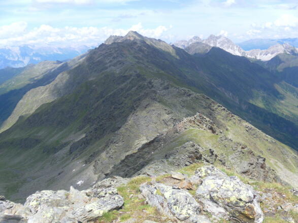 Rückblick zu Schwarzwand bis Sendersjöchl