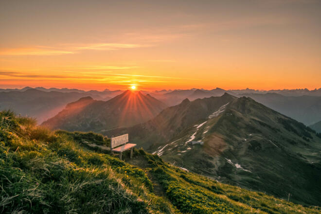 Sonnenaufgang auf der Mittagspitze