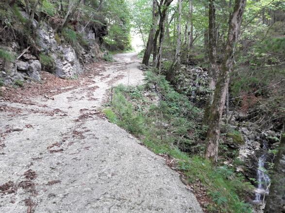 Steilstück am Ende der Schlucht