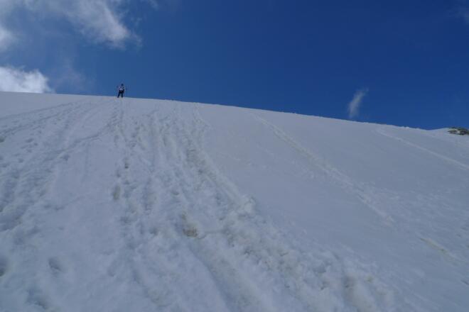 Gletscherrest beim Abstieg vom Wilden Freiger (2013)