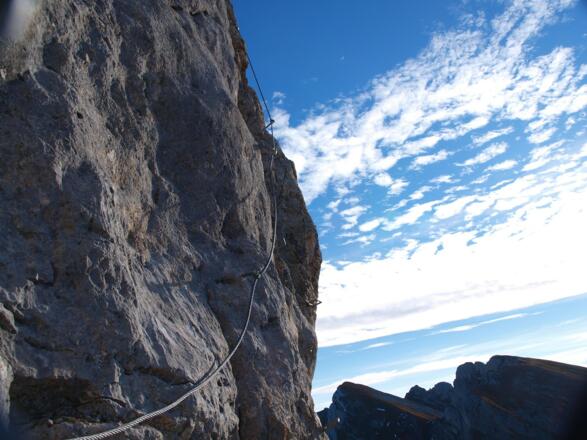 Am Klettersteig, 2185m Einstieg