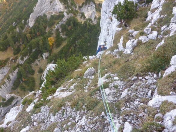 5. Seillänge vom 5. Stand aus