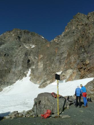 Auf dem Vermuntpass - Blick Richtung Vadret Vermunt sowie Großer und Kleiner Piz Buin