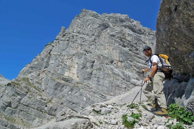 Vor den Steilwänden des Mitterbergs