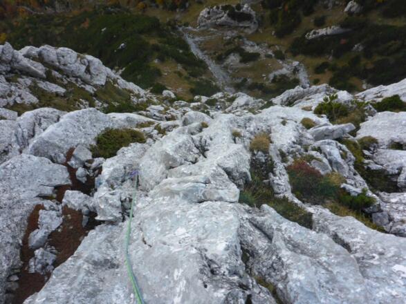 6. Seillänge vom 6. Stand aus