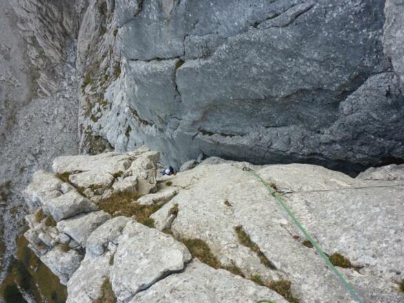 4. Seillänge vom 4. Stand aus