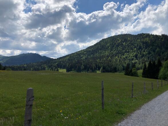 Am Anfang des Rundwanderweges