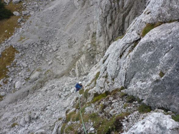 1. Seillänge vom 1. Stand aus