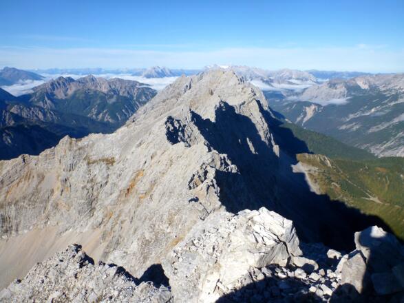 Blick auf den Barthgrad Richtung Sonntagskarspitze