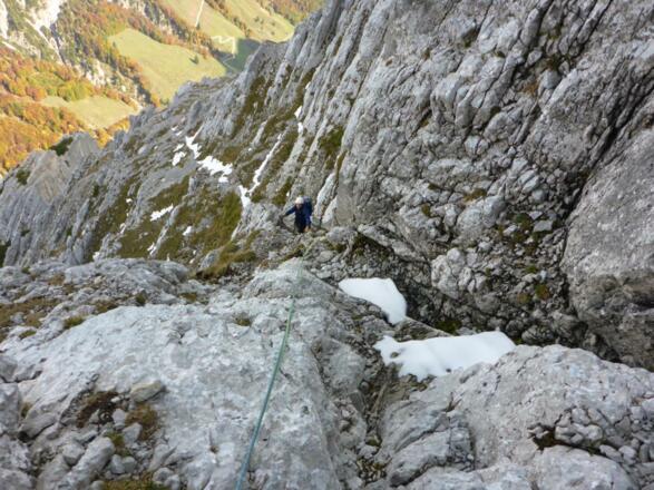 6. Seillänge vom 7. Stand aus