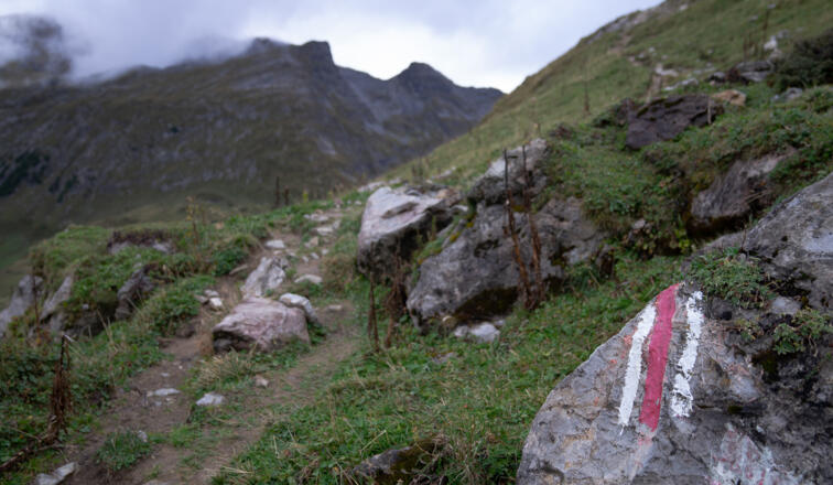 Der Weg führt in Kehren stetig bergauf (5)