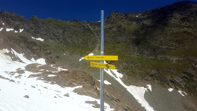 Abzweiger zur Östlichen Knotenspitze