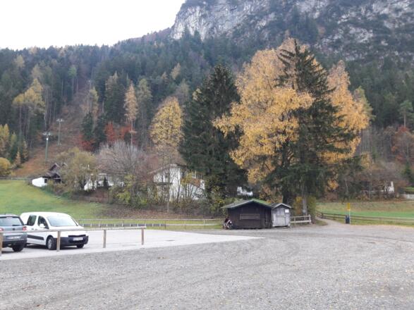 Der Parkplatz beim Kaiserlift - der Ausgangspunkt der Tour
