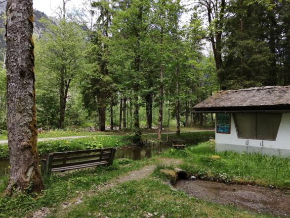 Grillstelle mit Teich