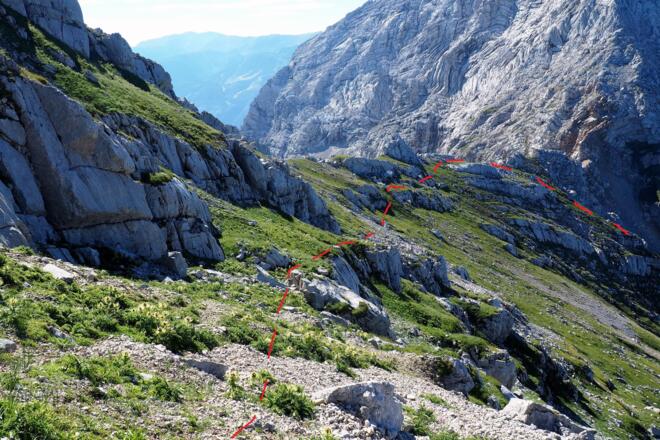 Abstieg Richtung Arzlochscharte