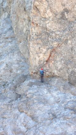 Am Beginn der Gipfelwand zur Großen Sandspitze